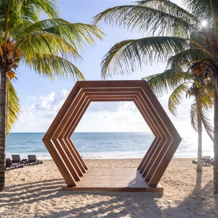 beach gazebo at Royalton Riviera Cancun
