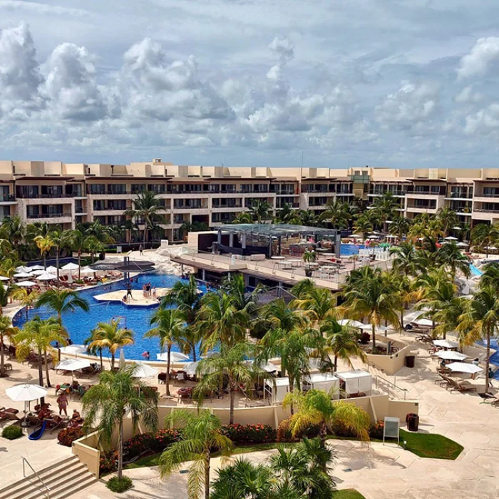 Kids pool overview at Royalton Riviera Cancun Resort.