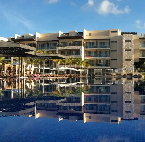 Infinity pool at Royalton Riviera Cancun Resort.