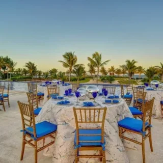 Pool side Terrace at Royalton Riviera Cancun
