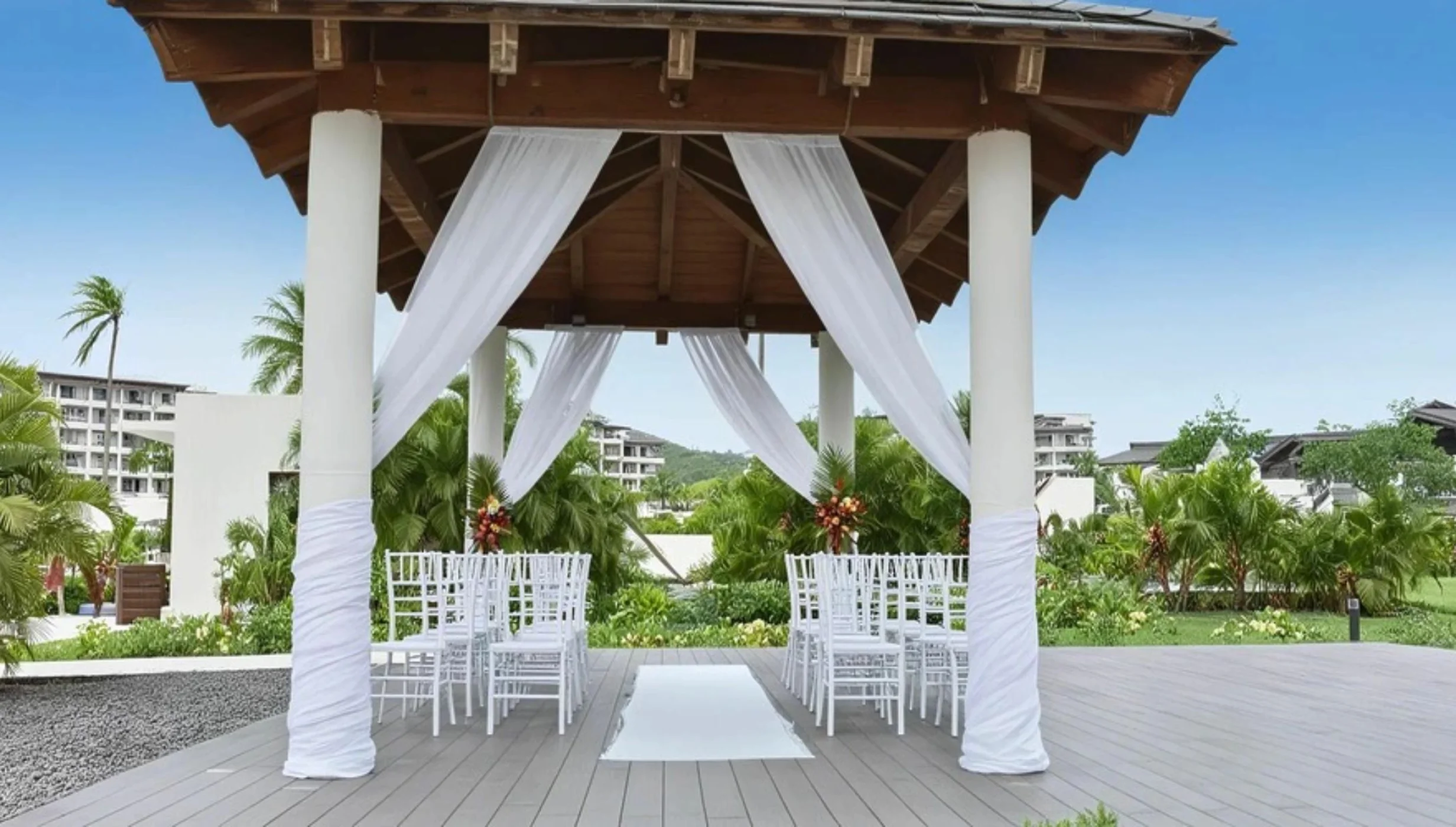 garden gazebo venue at Royalton Saint Lucia