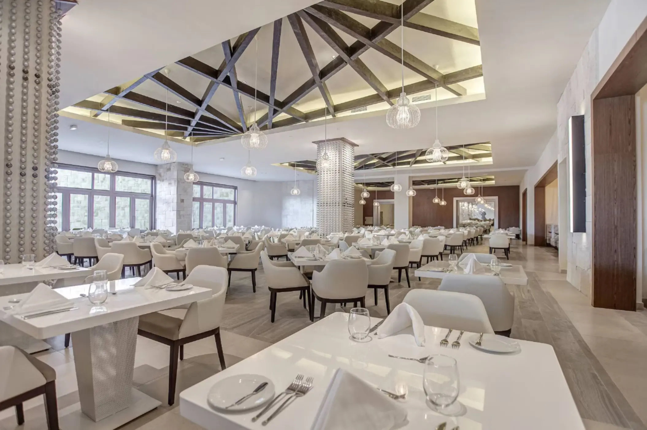 Gourmet Marche restaurant wedding reception venue at Royalton Saint Lucia, Castries