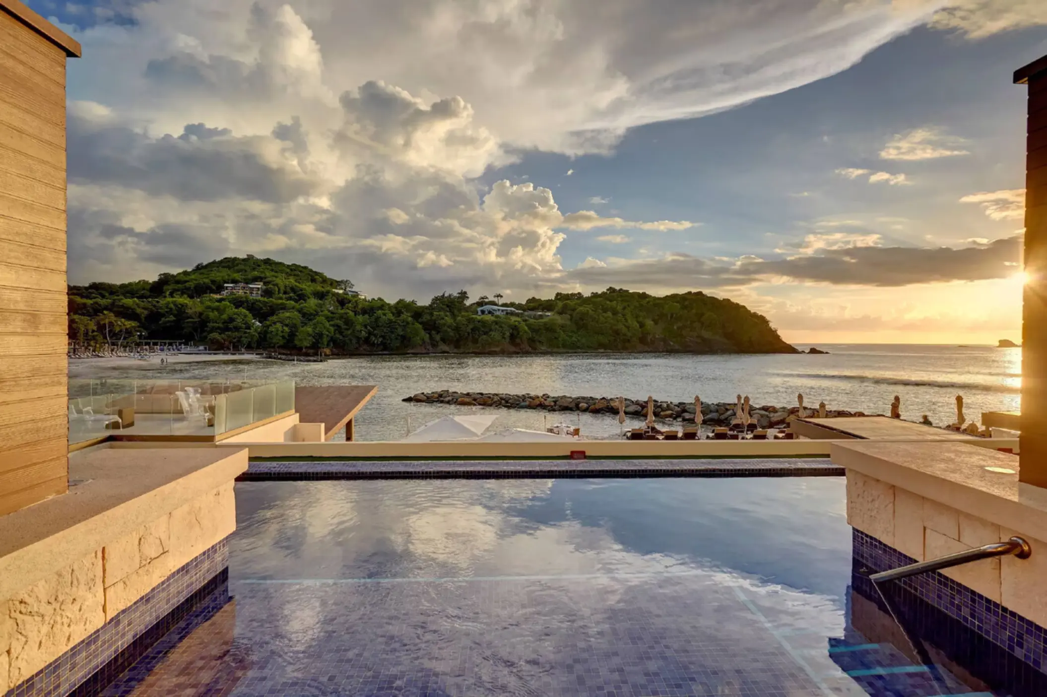 Swim-out suite pool overlooking the ocean at Royalton Saint Lucia, Castries