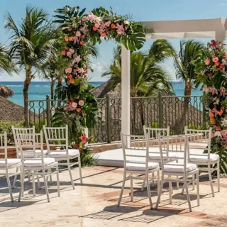 colonial sunset garden venue at Sanctuary Cap Cana