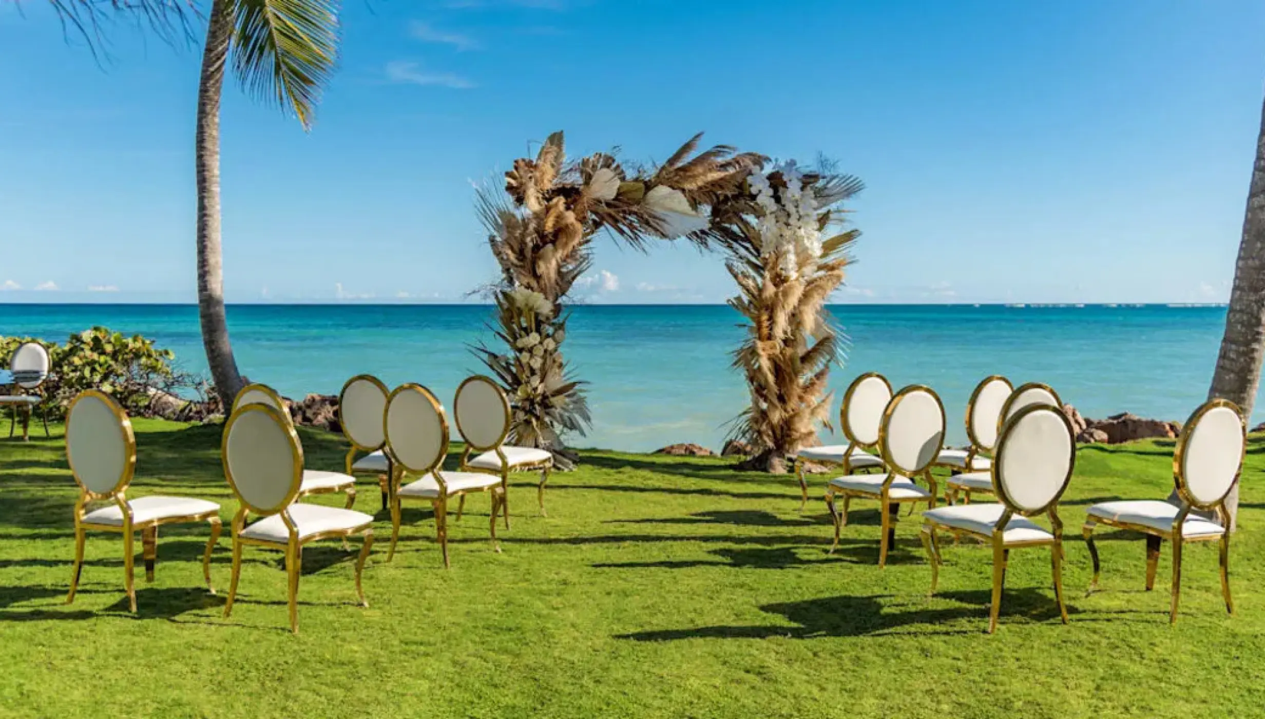 Waterfront wedding ceremony at Sanctuary Cap Cana, Punta Cana