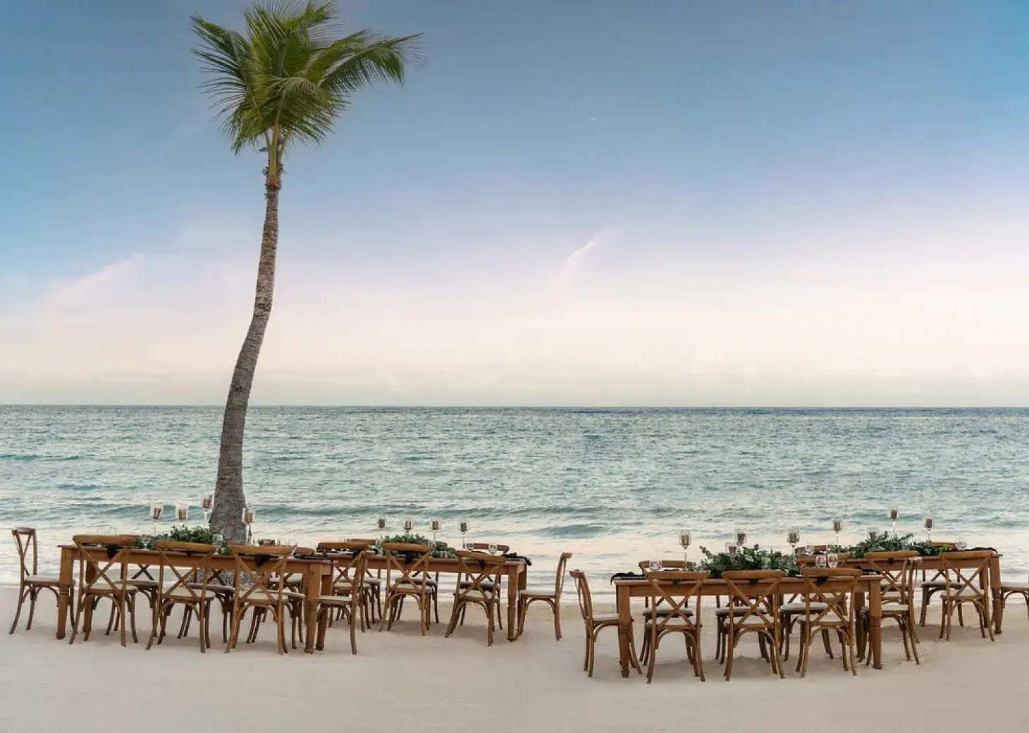 tropical beach venue at Sanctuary Cap Cana