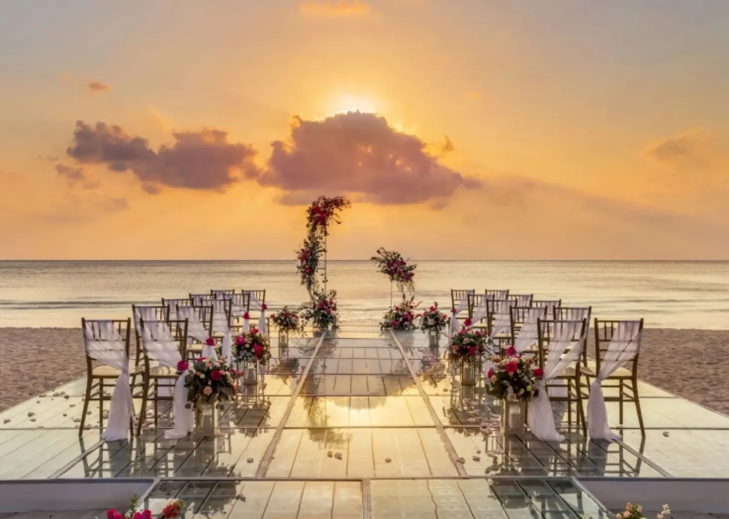 beach ceremony at Secrets Aura Cozumel