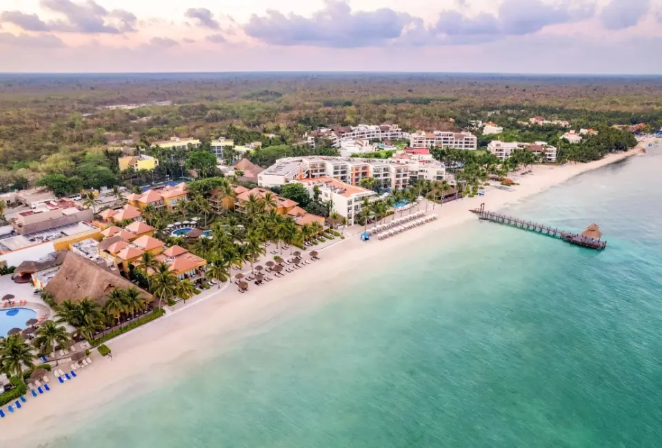 Secrets Aura Cozumel resort aerial view