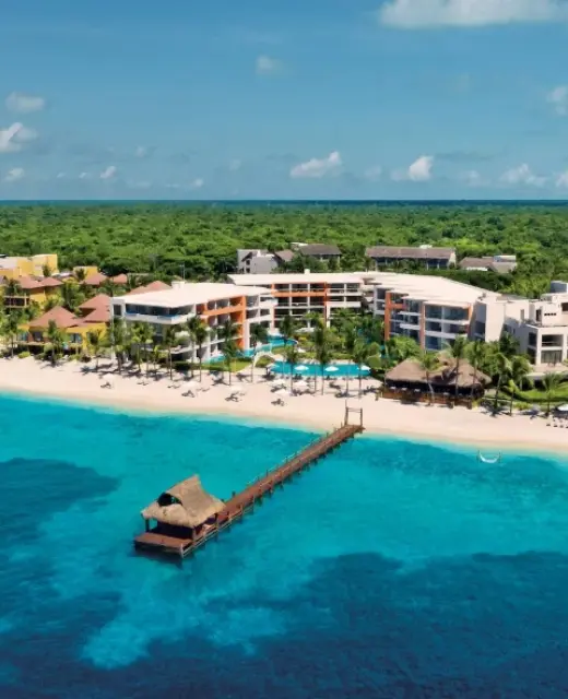 Secrets Aura Cozumel resort aerial view