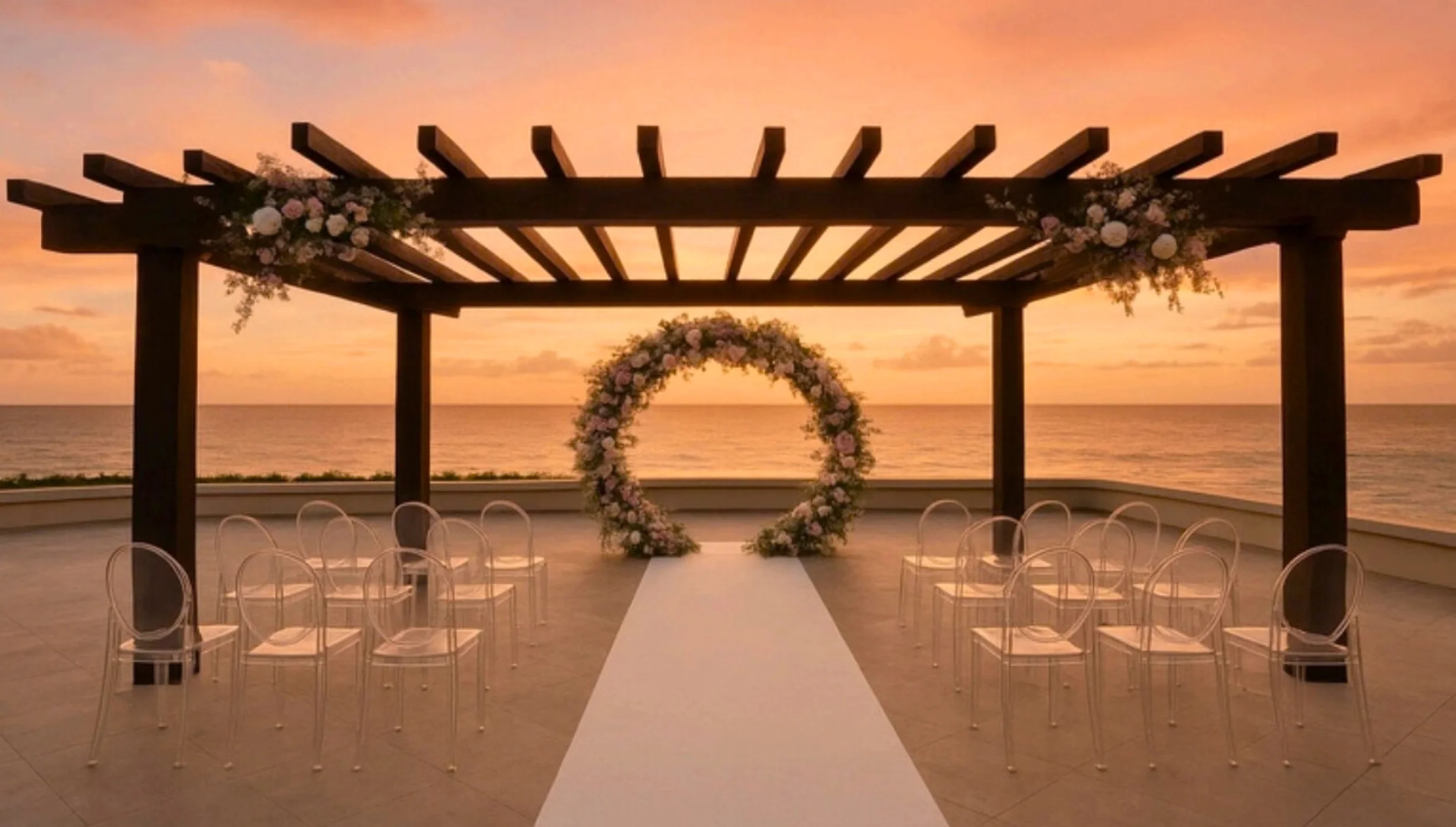 ocean front terrace at secrets mirabel cancun
