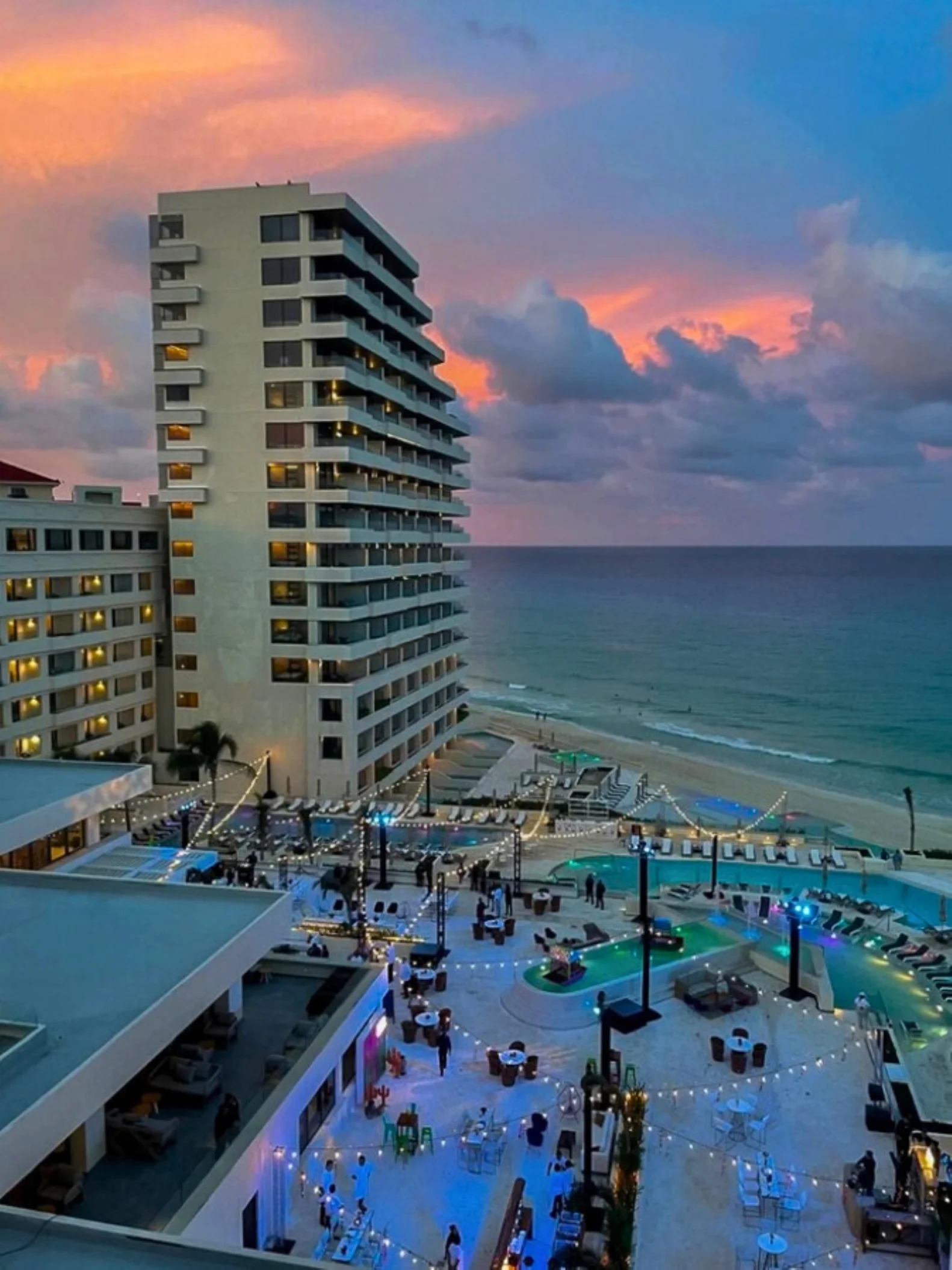 main pool terrace at secrets mirabel cancun
