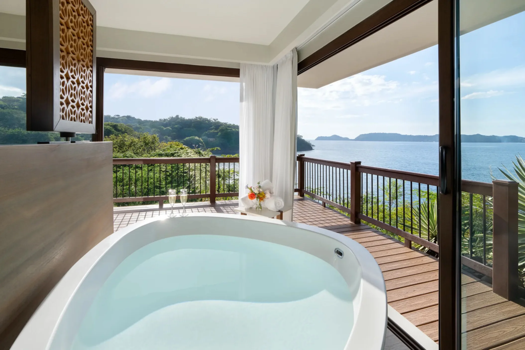 soaking tub in the honeymoon suite at Secrets Papagayo Costa Rica