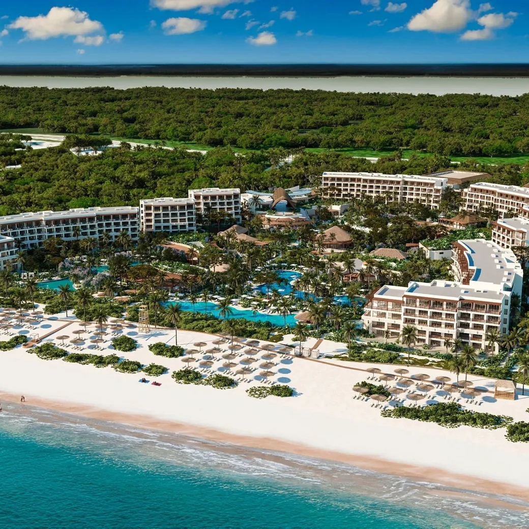 aerial view of Secrets Playa Blanca Costa Mujeres