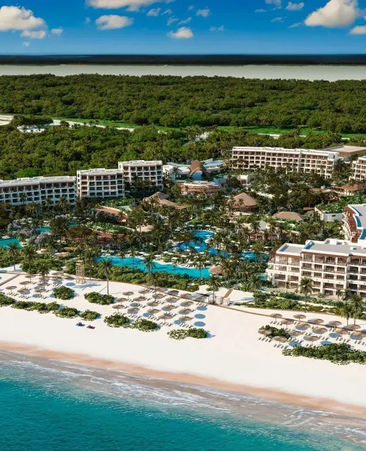aerial view of Secrets Playa Blanca Costa Mujeres