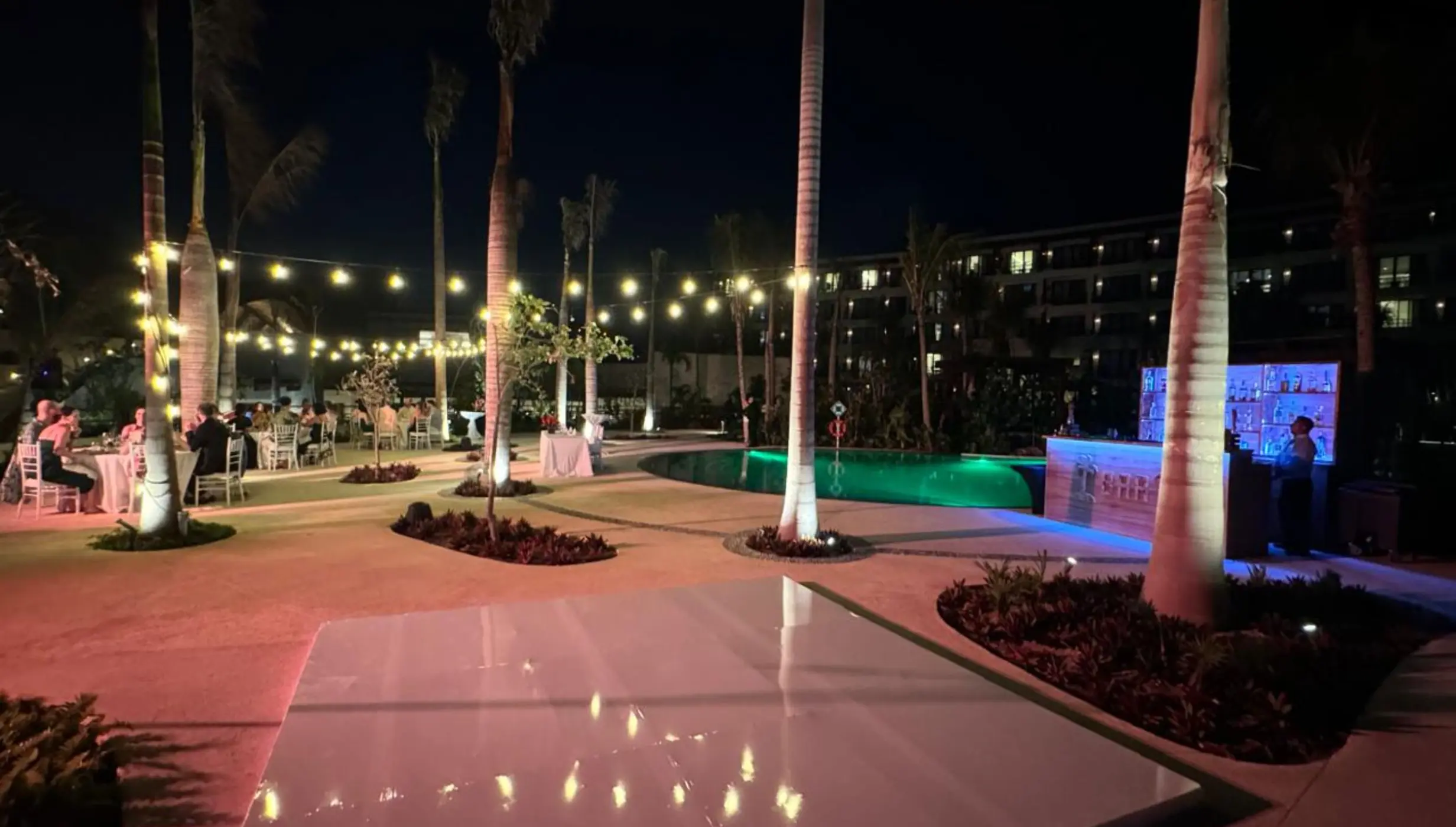 jungle pool terrace venue at Secrets Playa Blanca