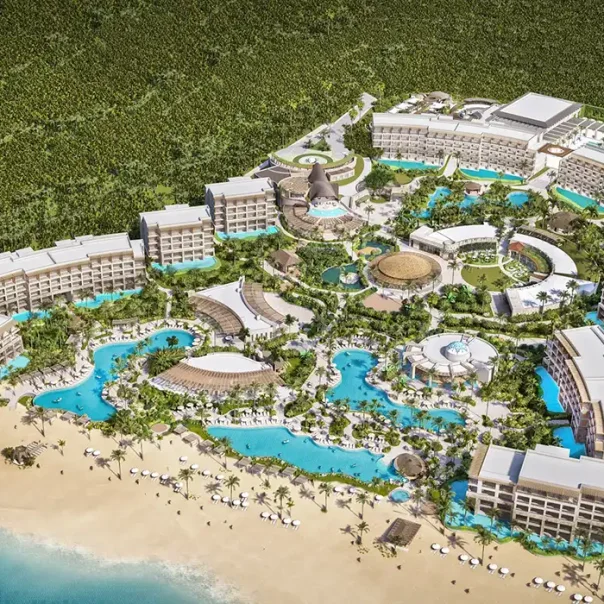 Aerial overview at Secrets Playa Blanca Resort
