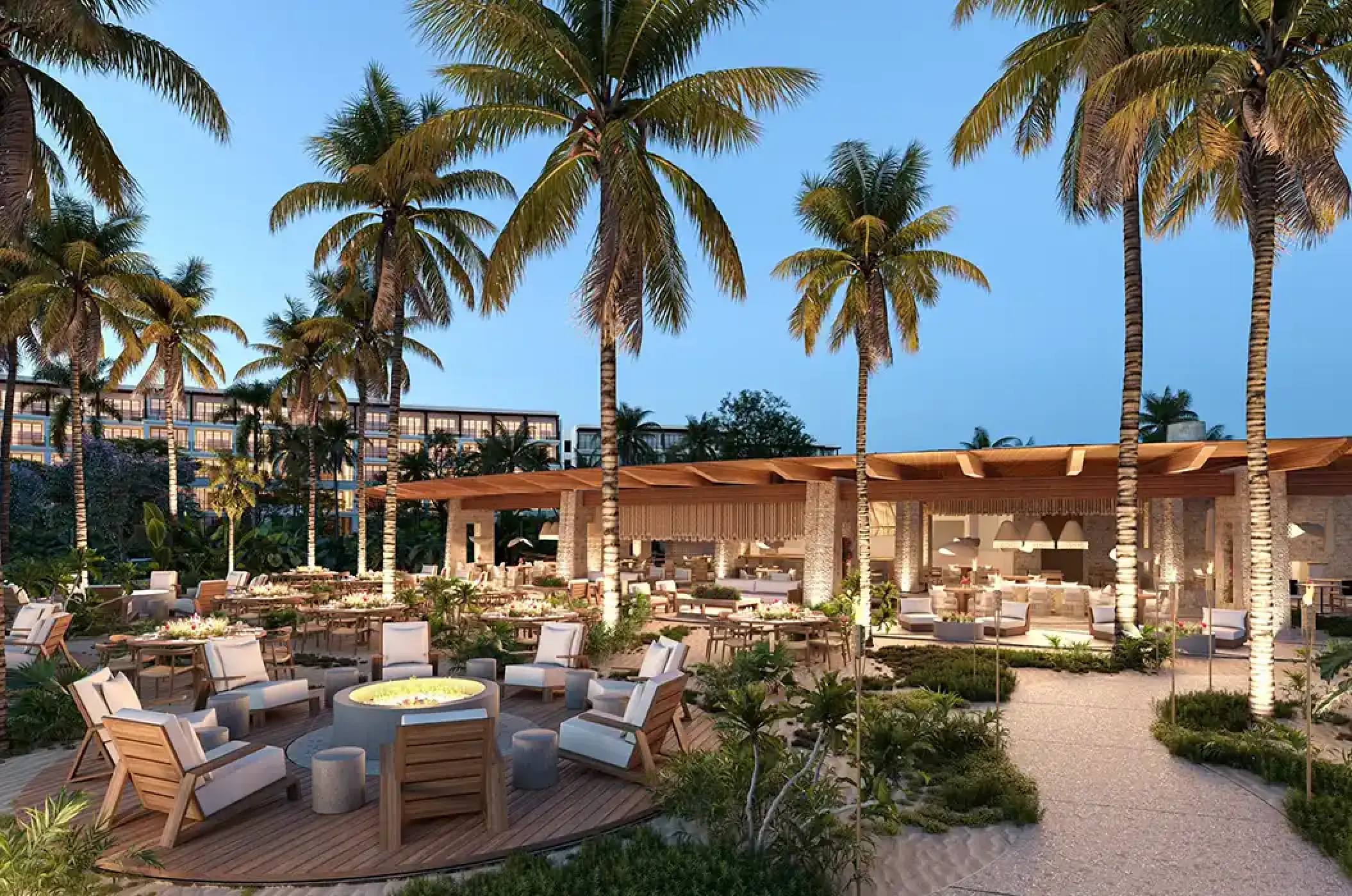 Seaside terrace wedding reception venue at Secrets Playa Blanca, Cancun