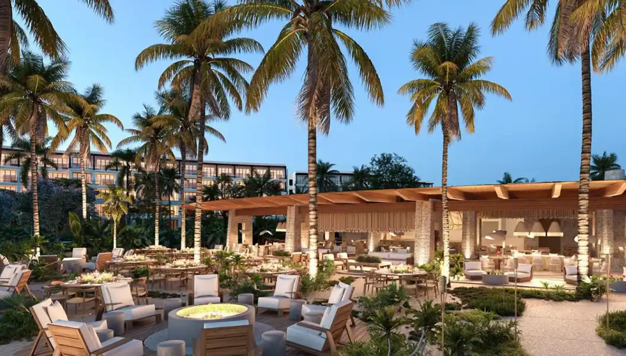Sea side terrace wedding reception venue at Secrets Playa Blanca, Cancun