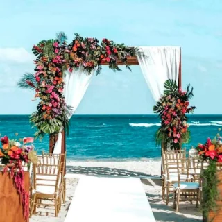 wedding gazebo at secrets playa blanca