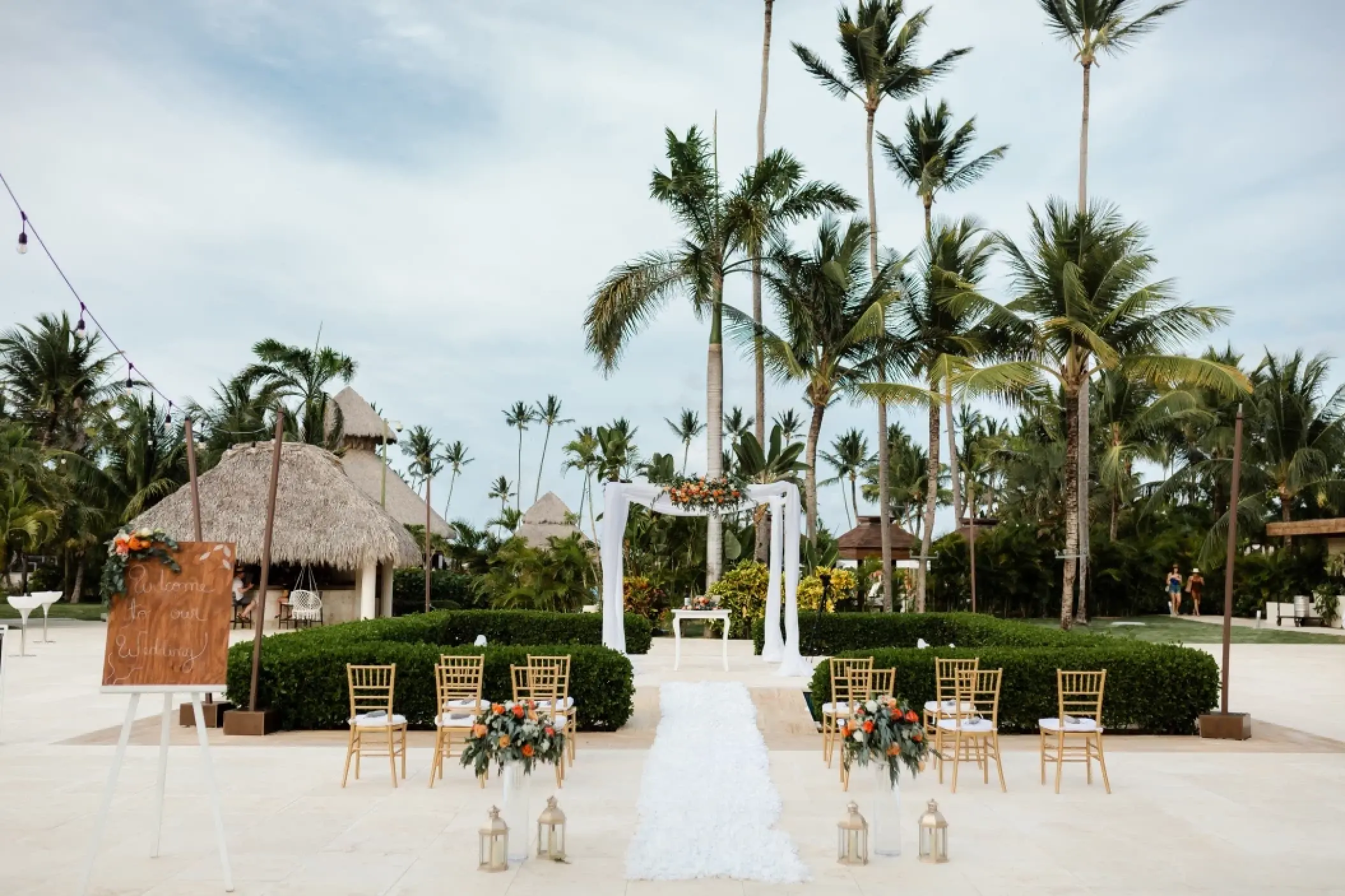 Terrace wedding ceremony at Secrets Royal Beach, Punta Cana