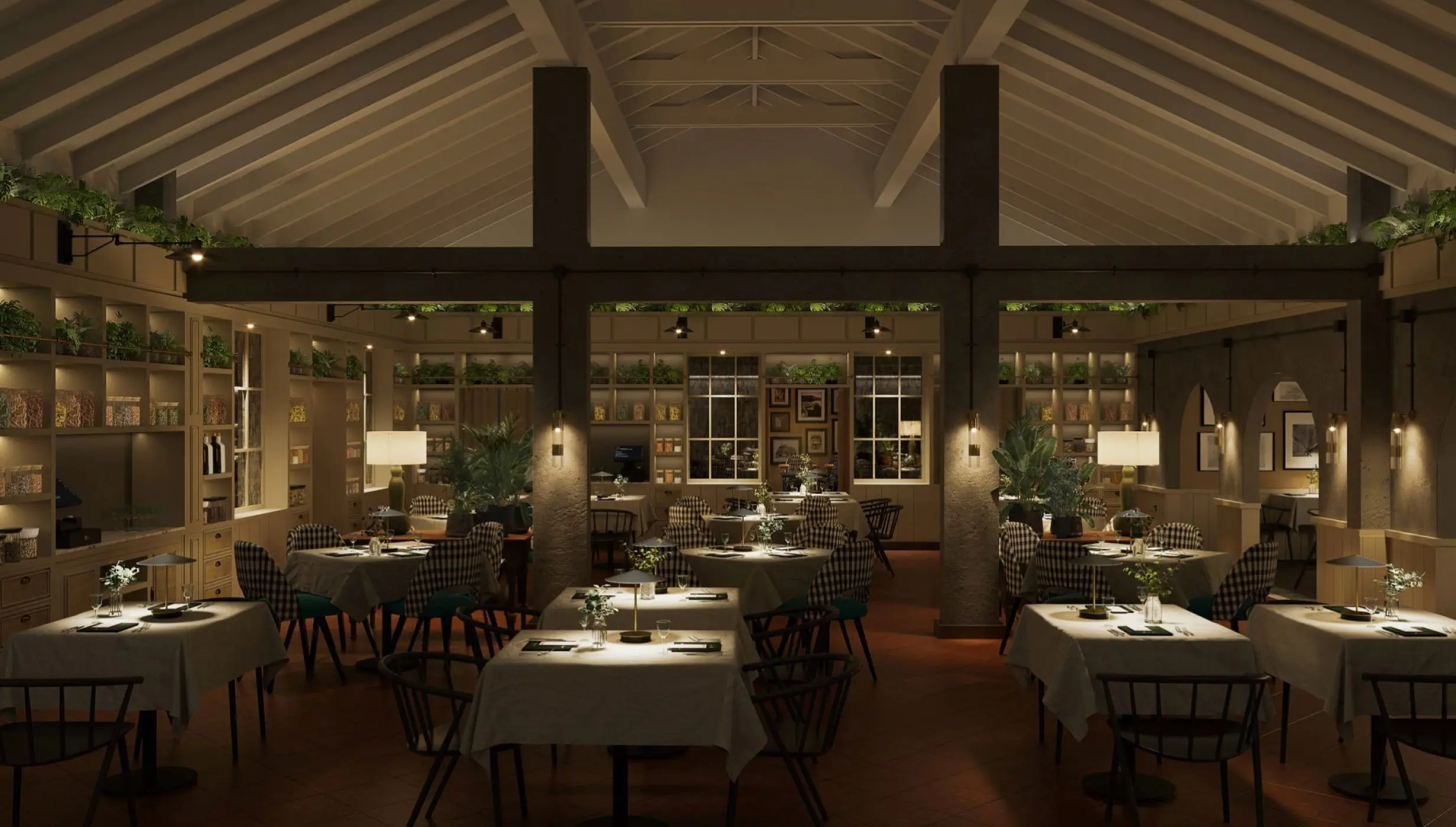 Portofino restaurant with candlelit tables and vaulted ceilings at Secrets St. Lucia, Castries
