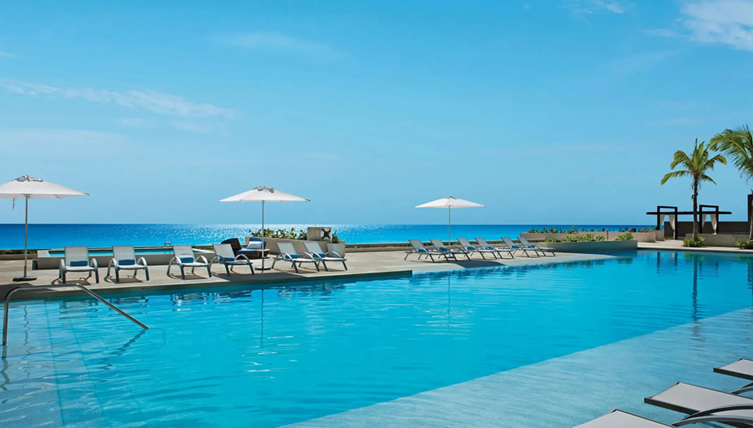 Pool wedding venue at Secrets The Vine Cancun.