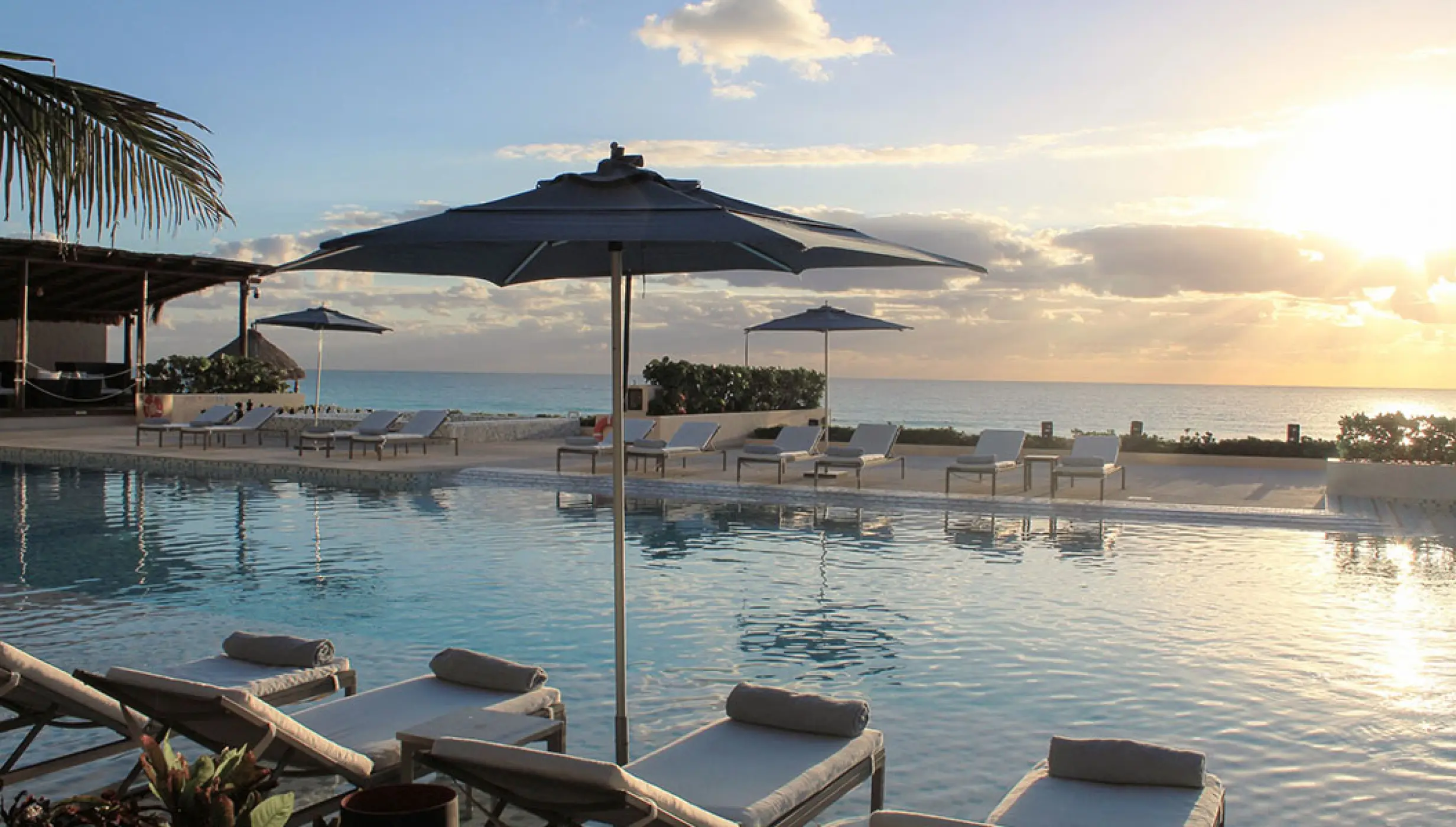 Pool wedding venue at Secrets The Vine Cancun.