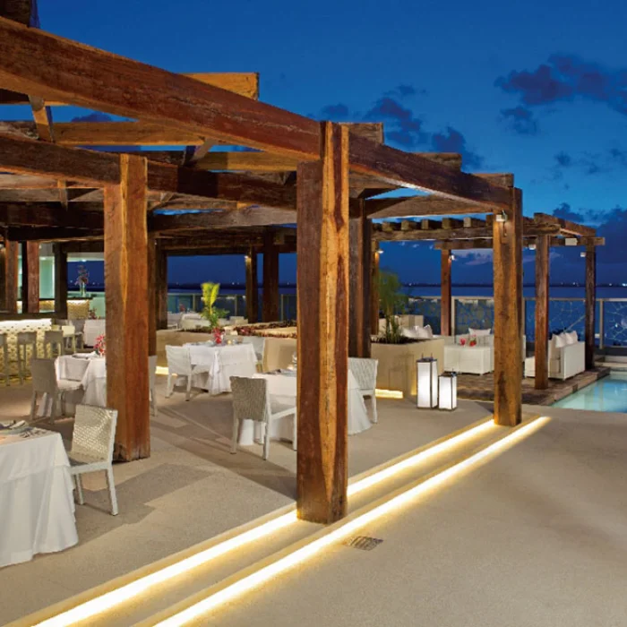 Pool wedding venue at Secrets The Vine Cancun.