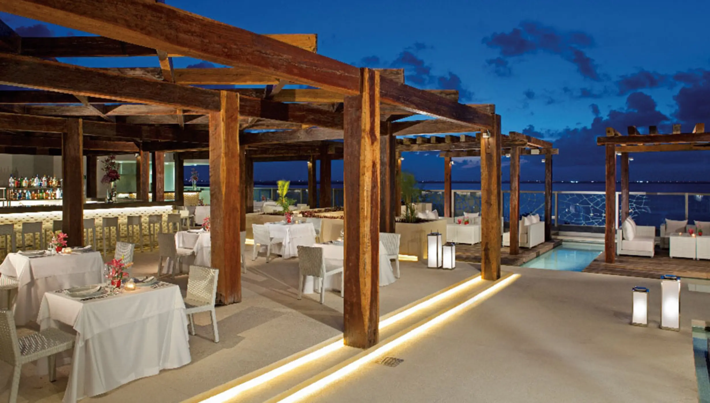 Pool wedding venue at Secrets The Vine Cancun.