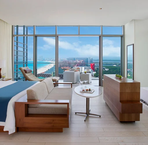 Honeymoon suite at Secrets The Vine Cancun.