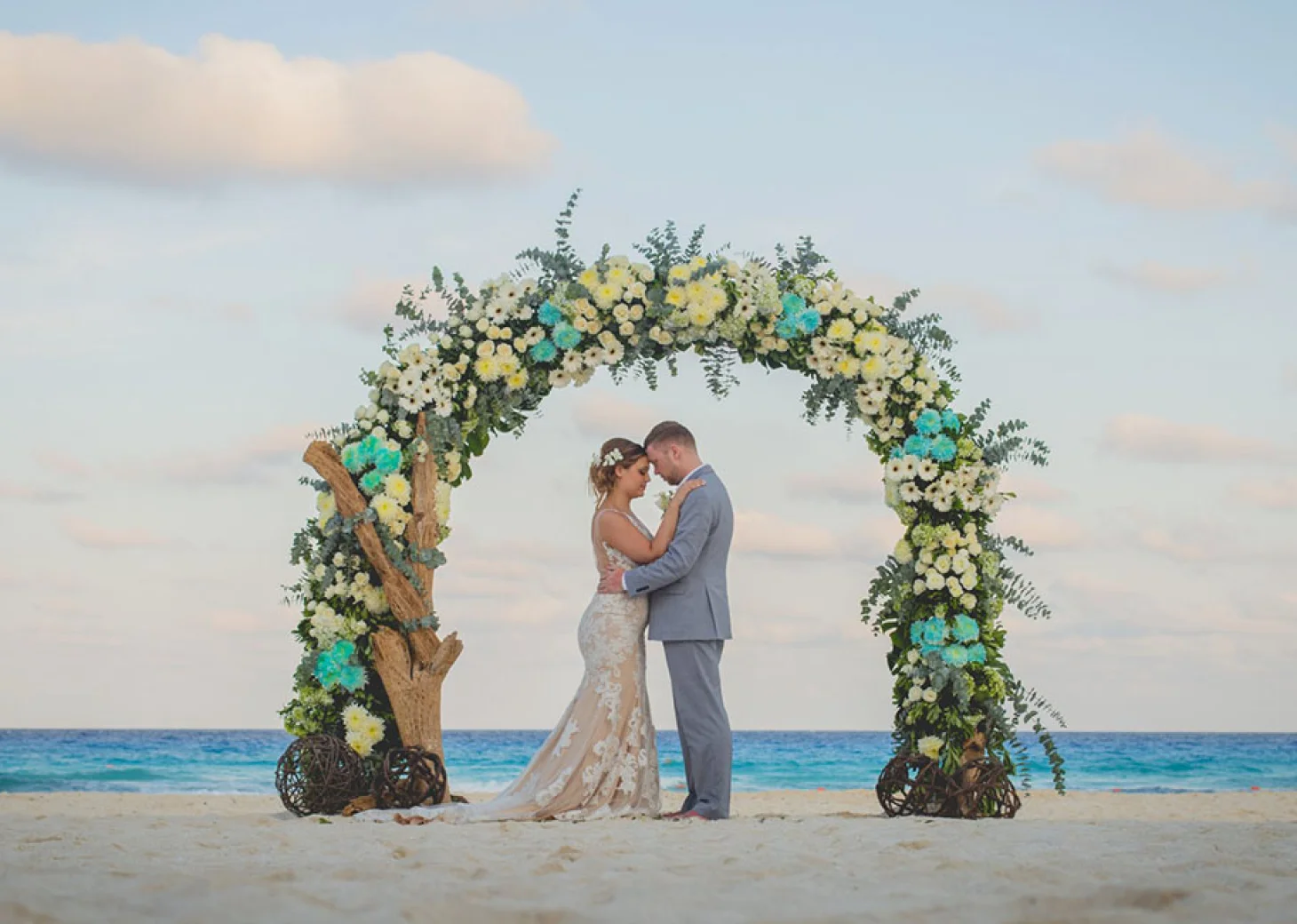 Beach Wedding at Secrets The Vine Cancun.