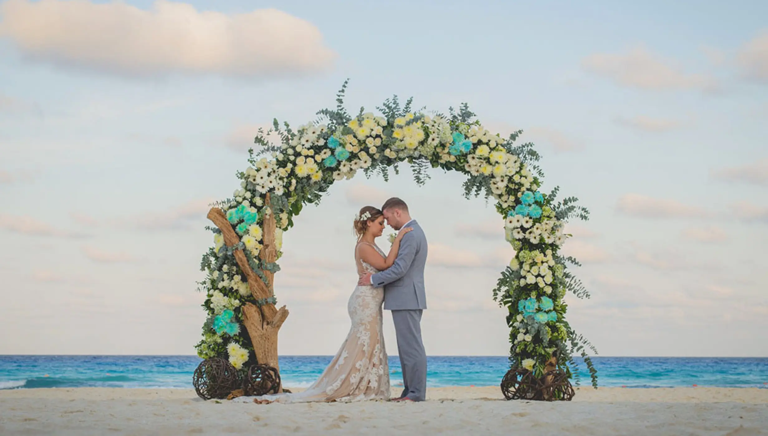 Beach Wedding at Secrets The Vine Cancun.