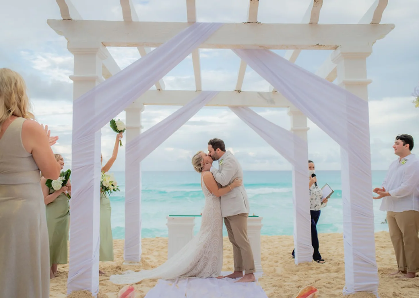 Beach Wedding at Secrets The Vine Cancun.