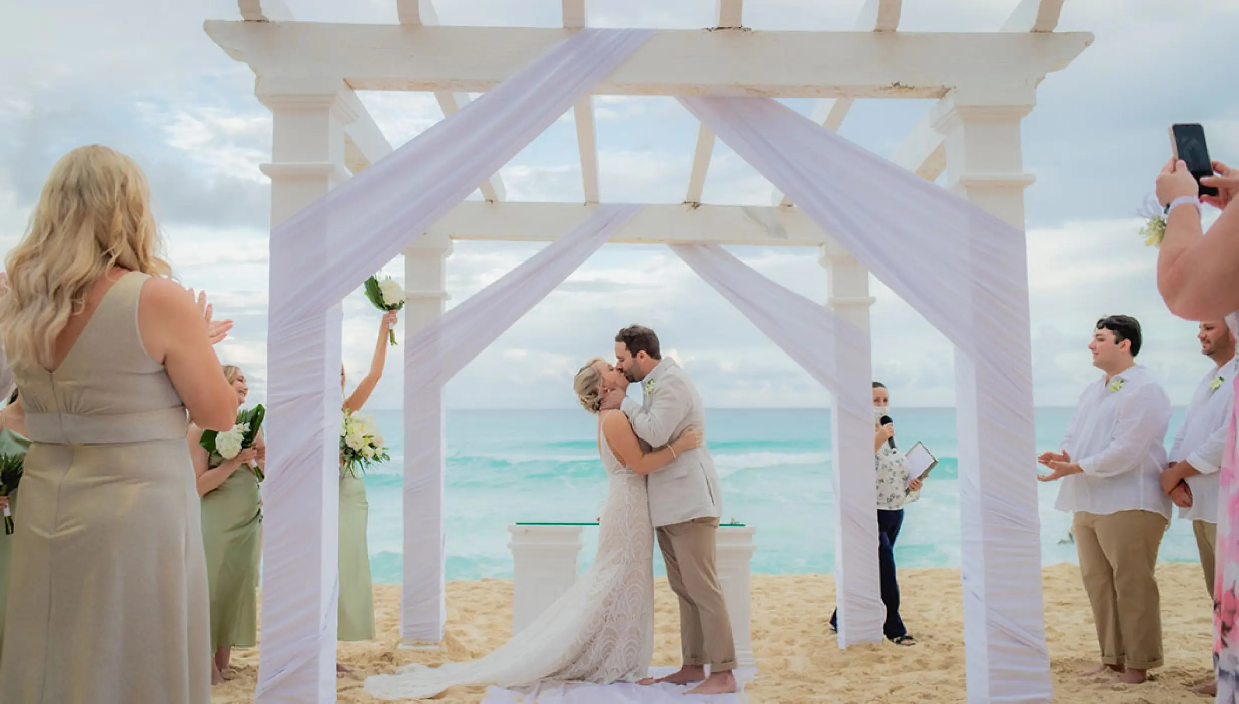 Beach Wedding at Secrets The Vine Cancun.