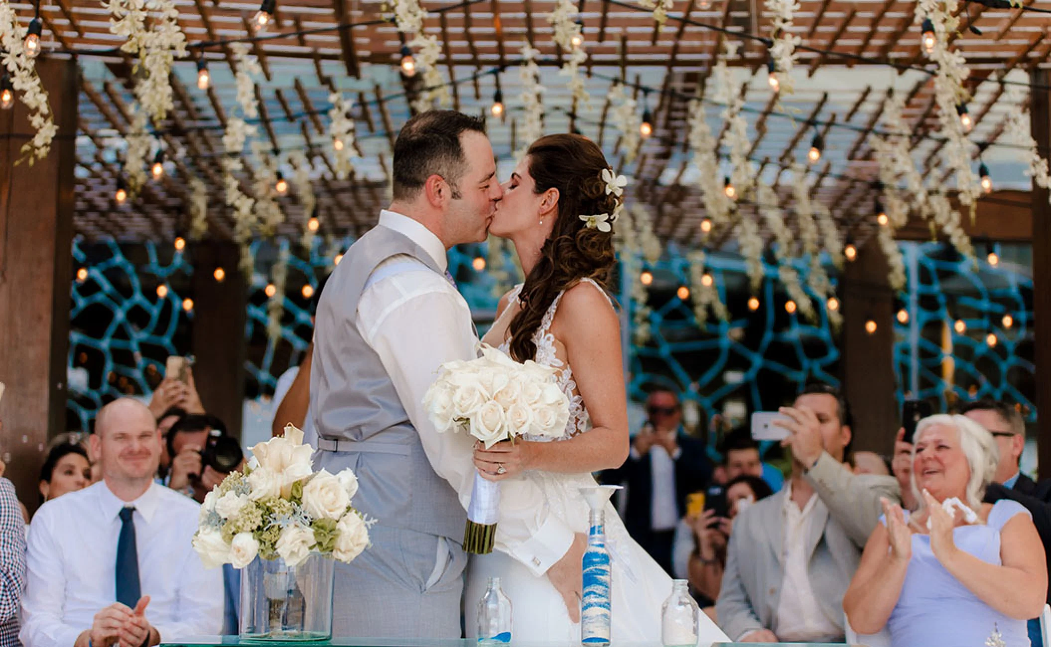 Wedding at The Vine Terrace wedding venue at Secrets The Vine Cancun.