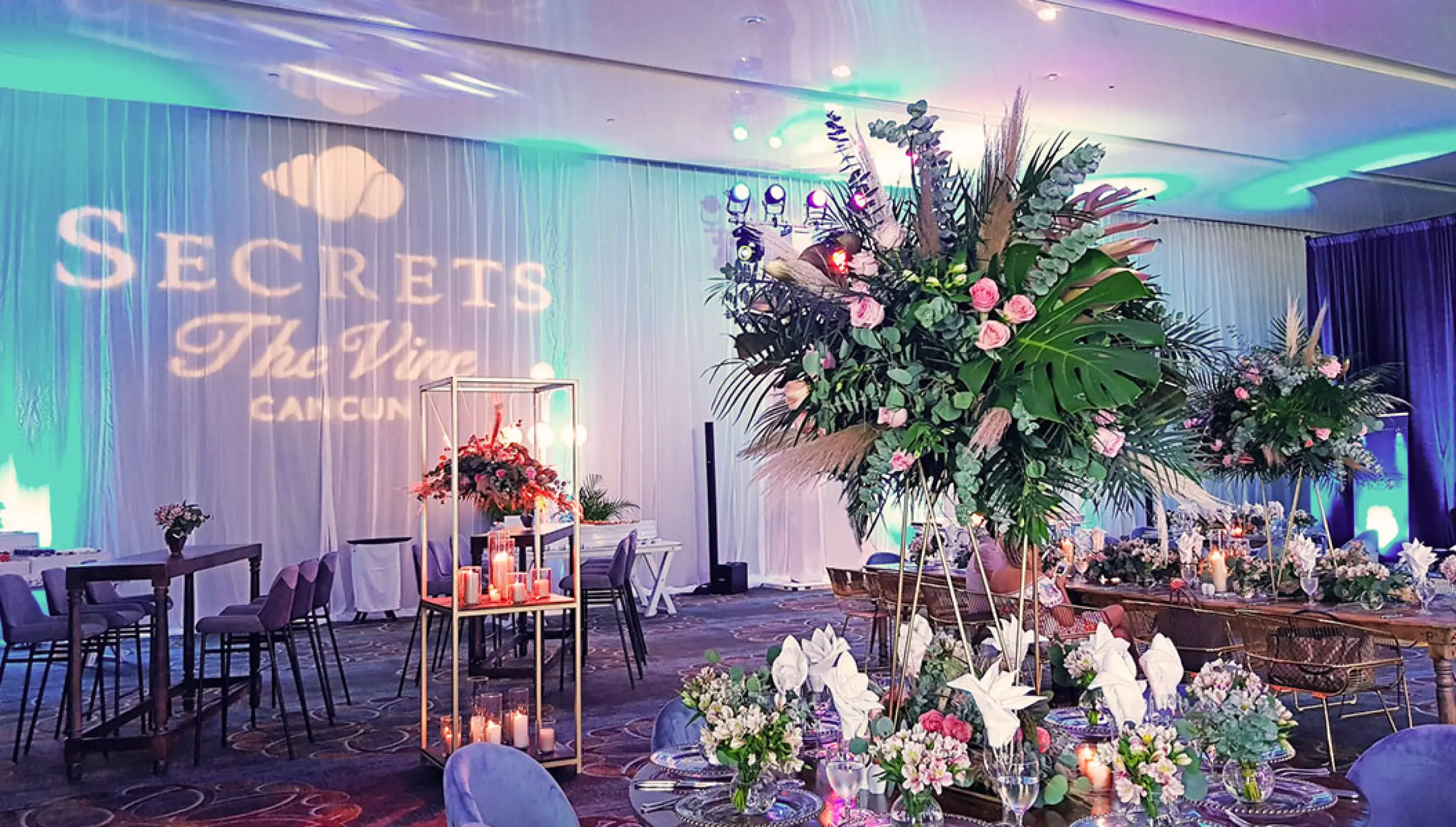 Ballroom wedding venue at Secrets The Vine Cancun.