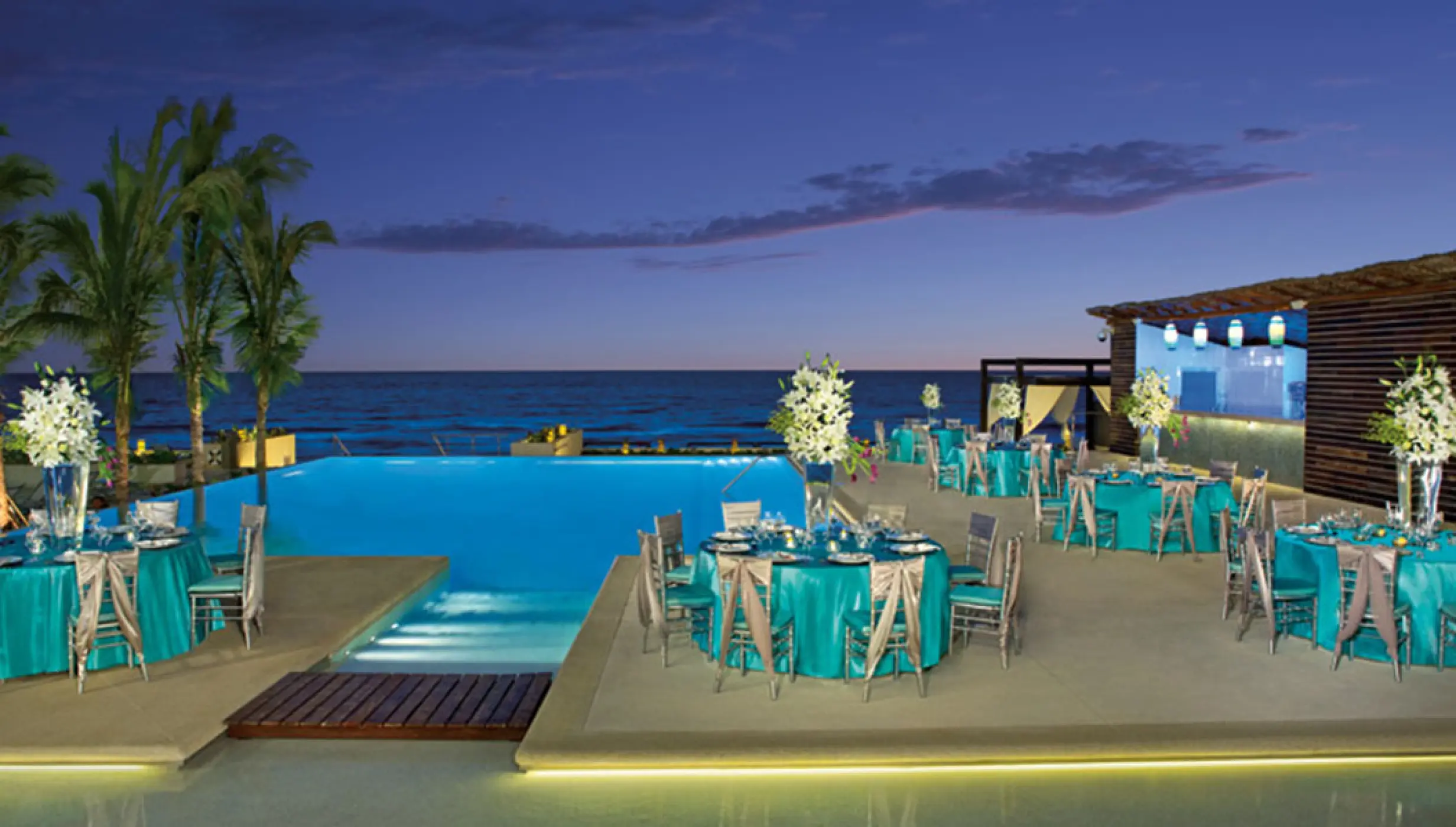 Pool wedding venue at Secrets The Vine Cancun.