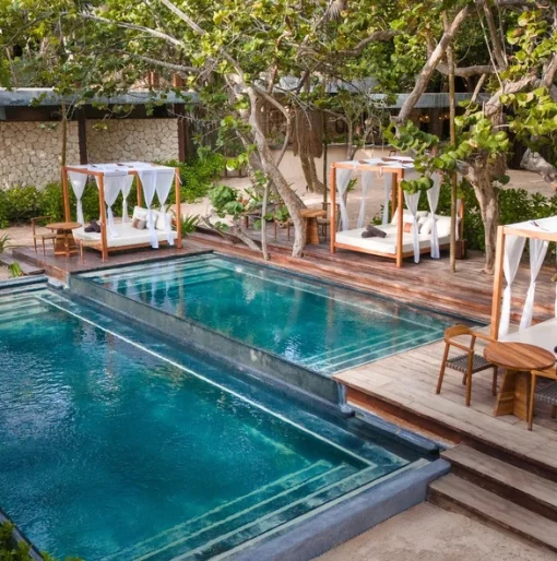 beach club pool at Secrets Tulum