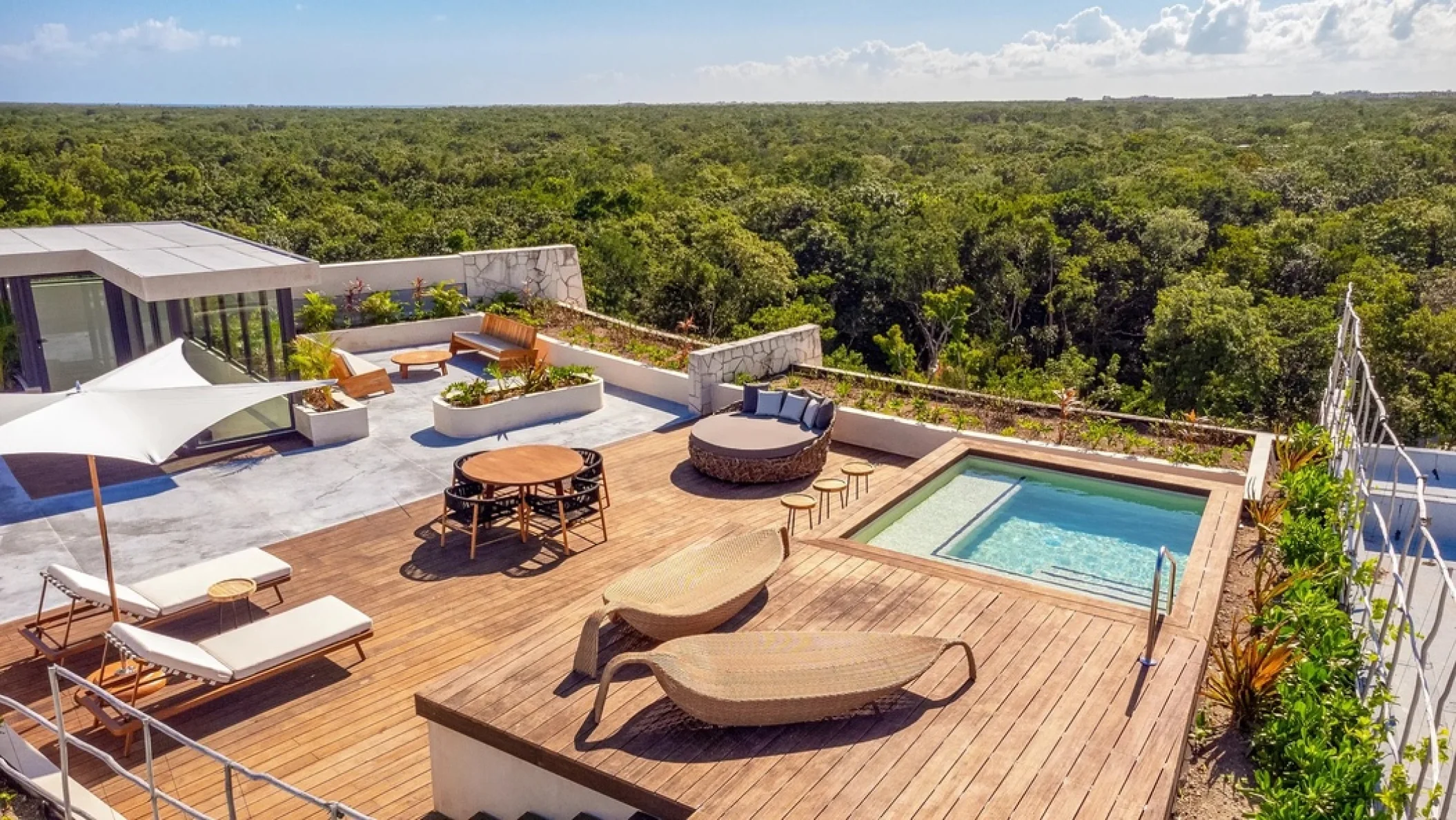 master suite rooftop with plunge pool at Secrets Tulum