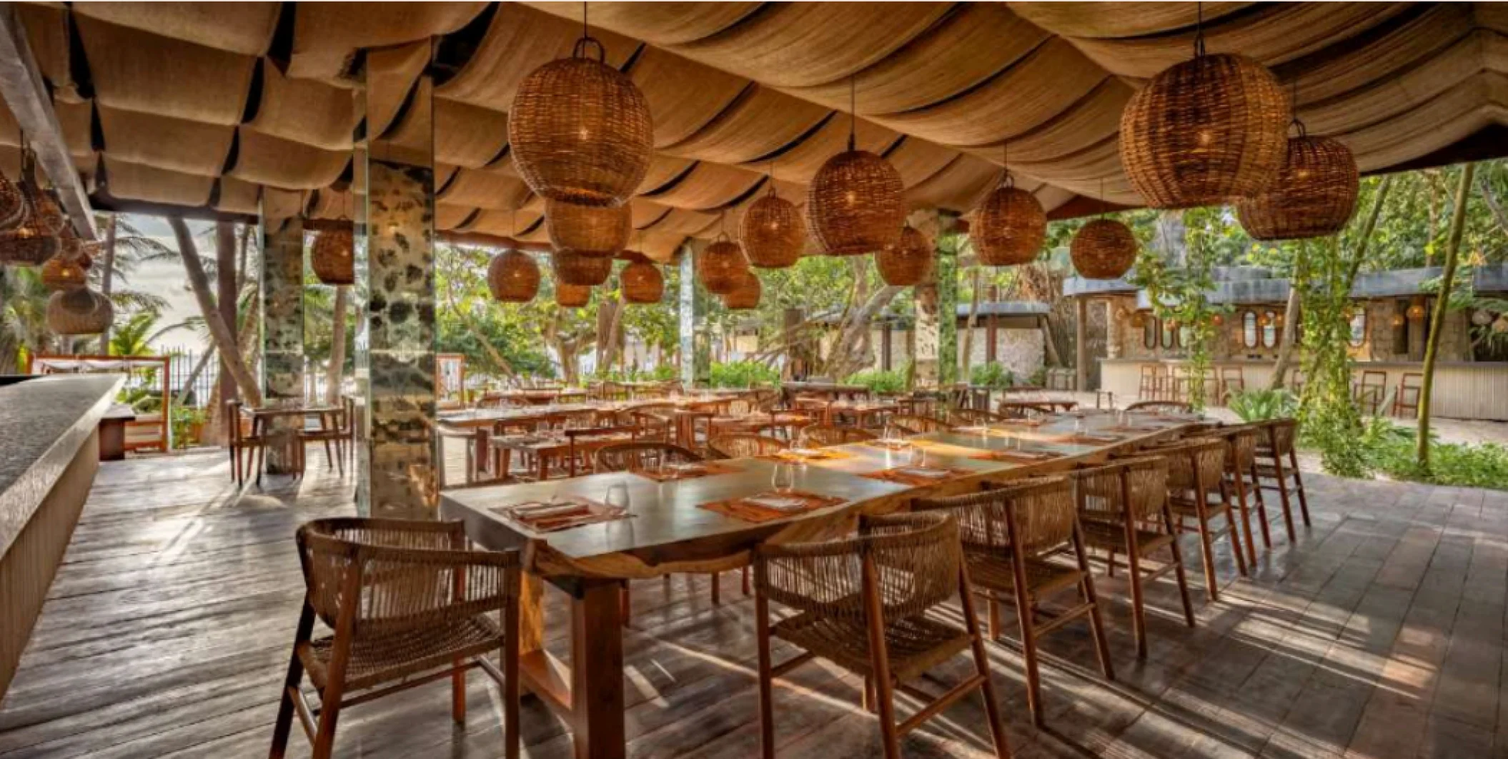 seaside restaurant at Secrets Tulum