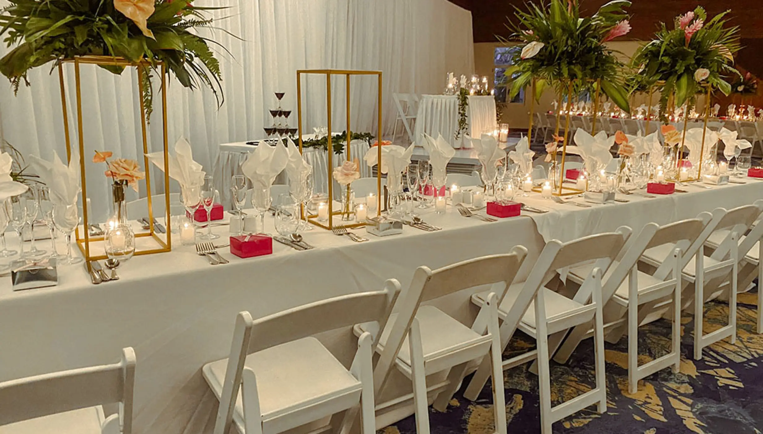 Reception on the Ballroom at Secrets Wild Orchid.