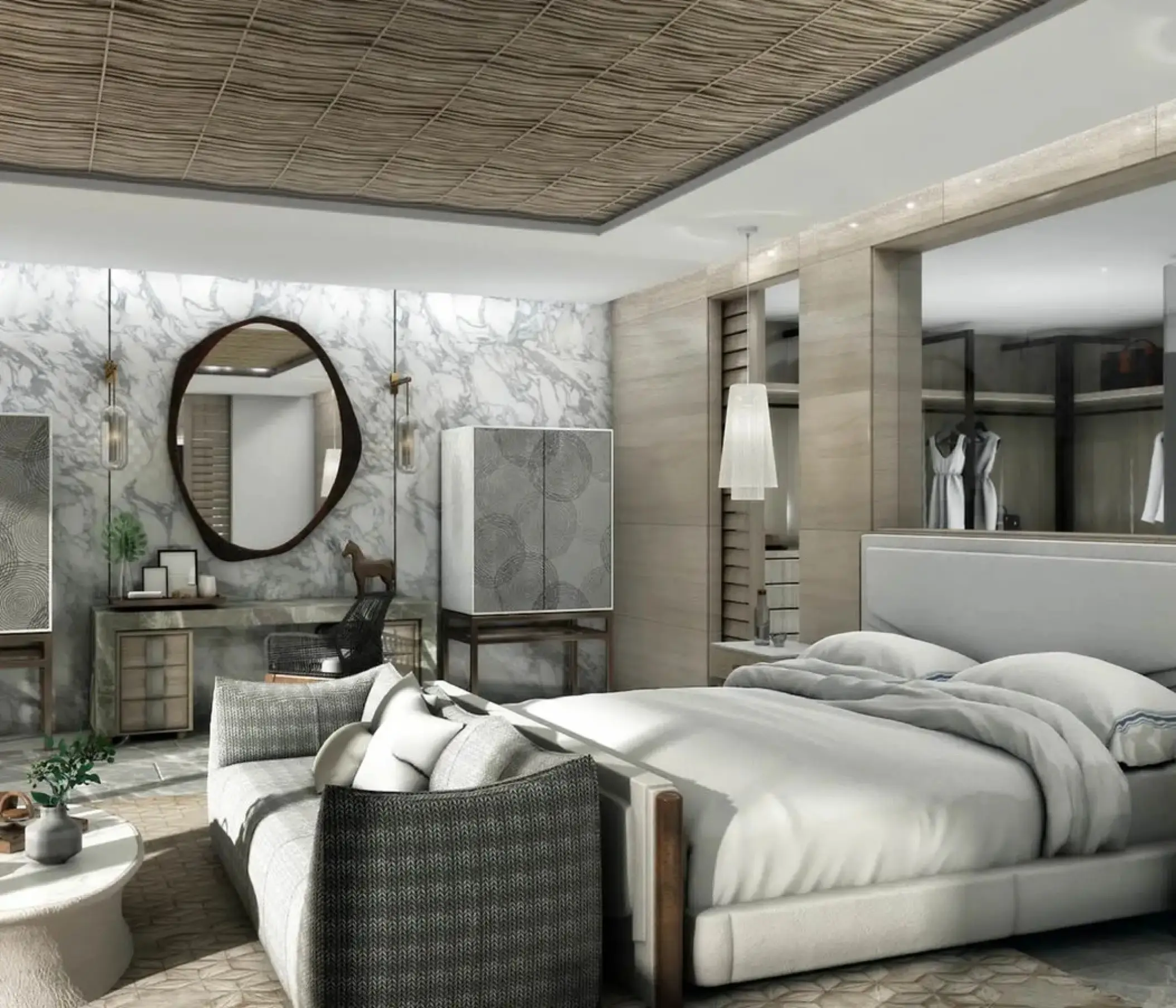 Envy Three Bedroom Suite interior at SLS Playa Mujeres, Cancun