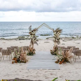 Beachfront Reef venue ceremony setup at The Beachfront by The Fives