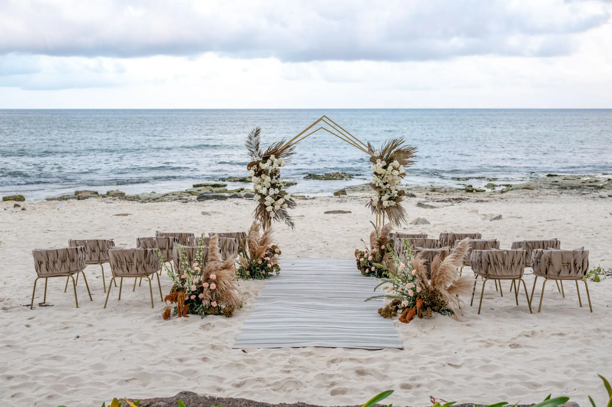 Beachfront Reef venue ceremony setup at The Beachfront by The Fives