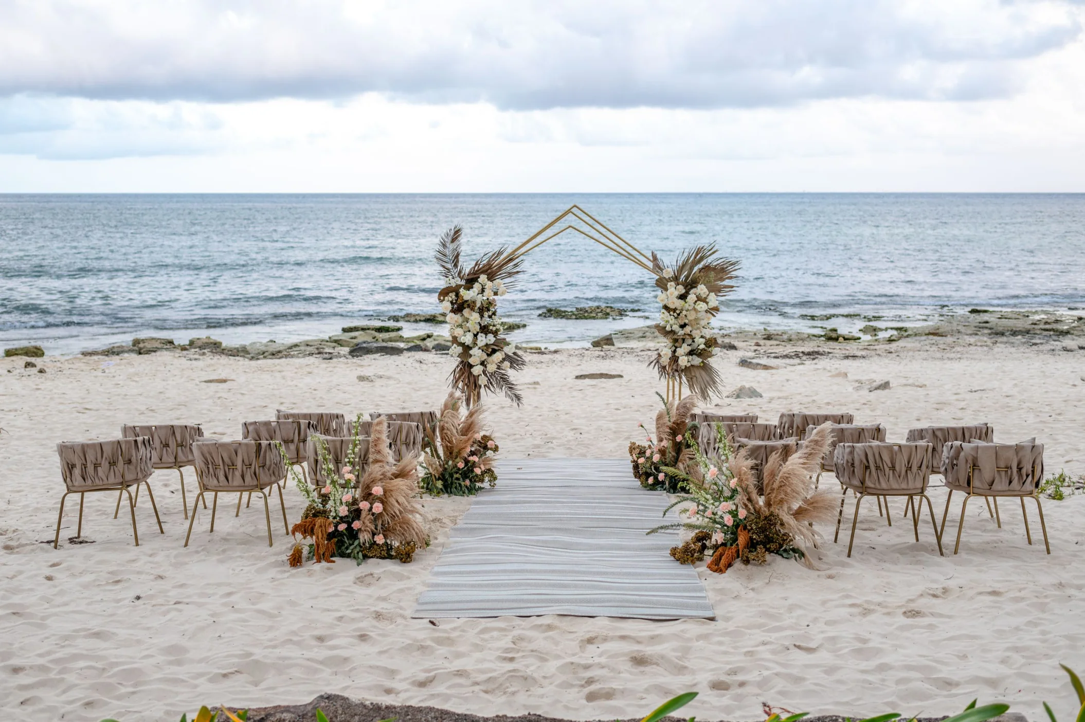 Beachfront Reef venue ceremony setup at The Beachfront by The Fives