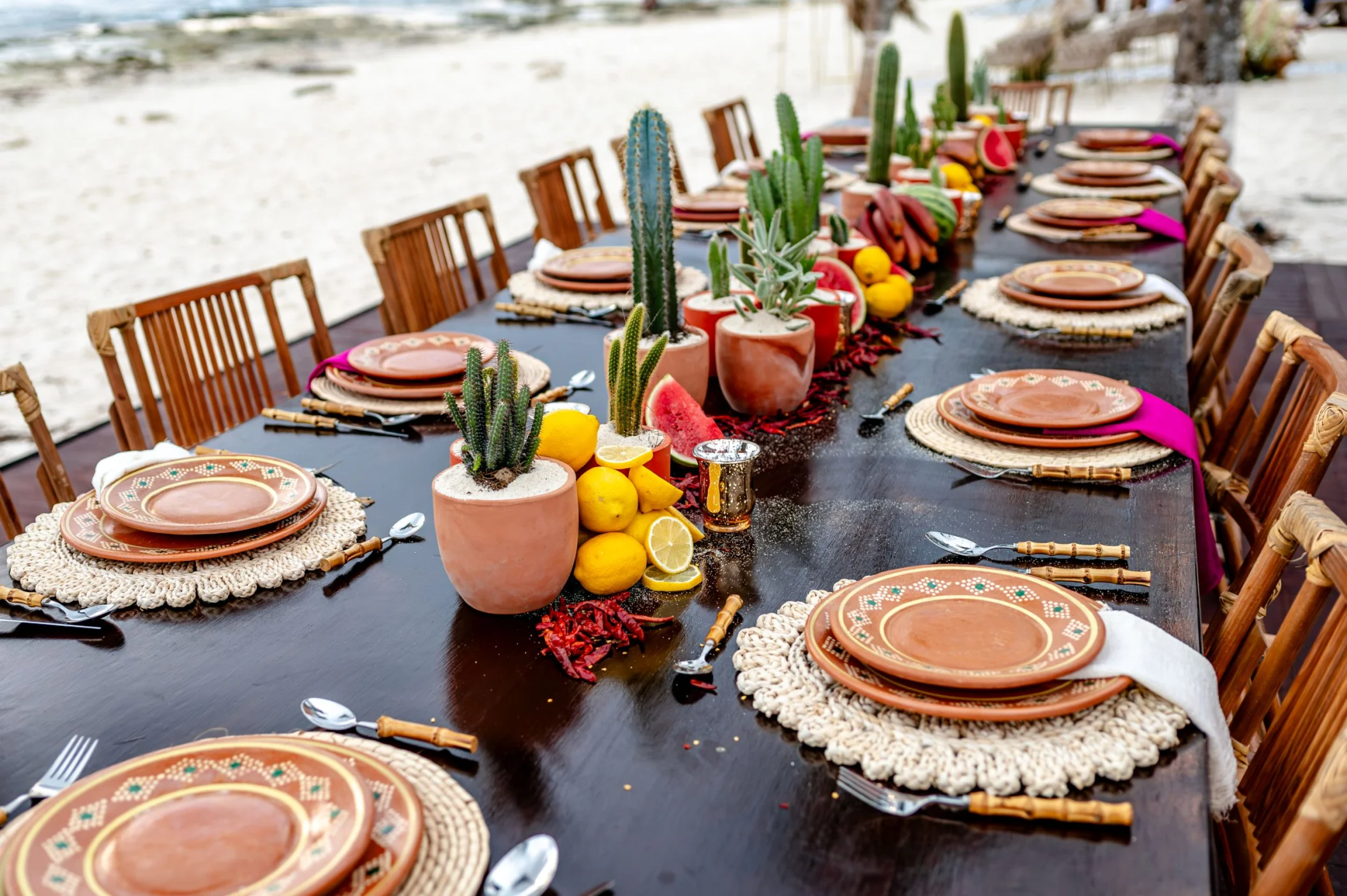 Beachfront Reef venue reception setup at The Beachfront by The Fives