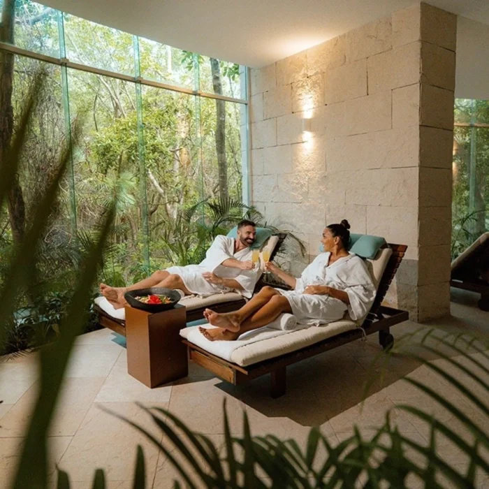 couple at the spa at The Beachfront by The Fives