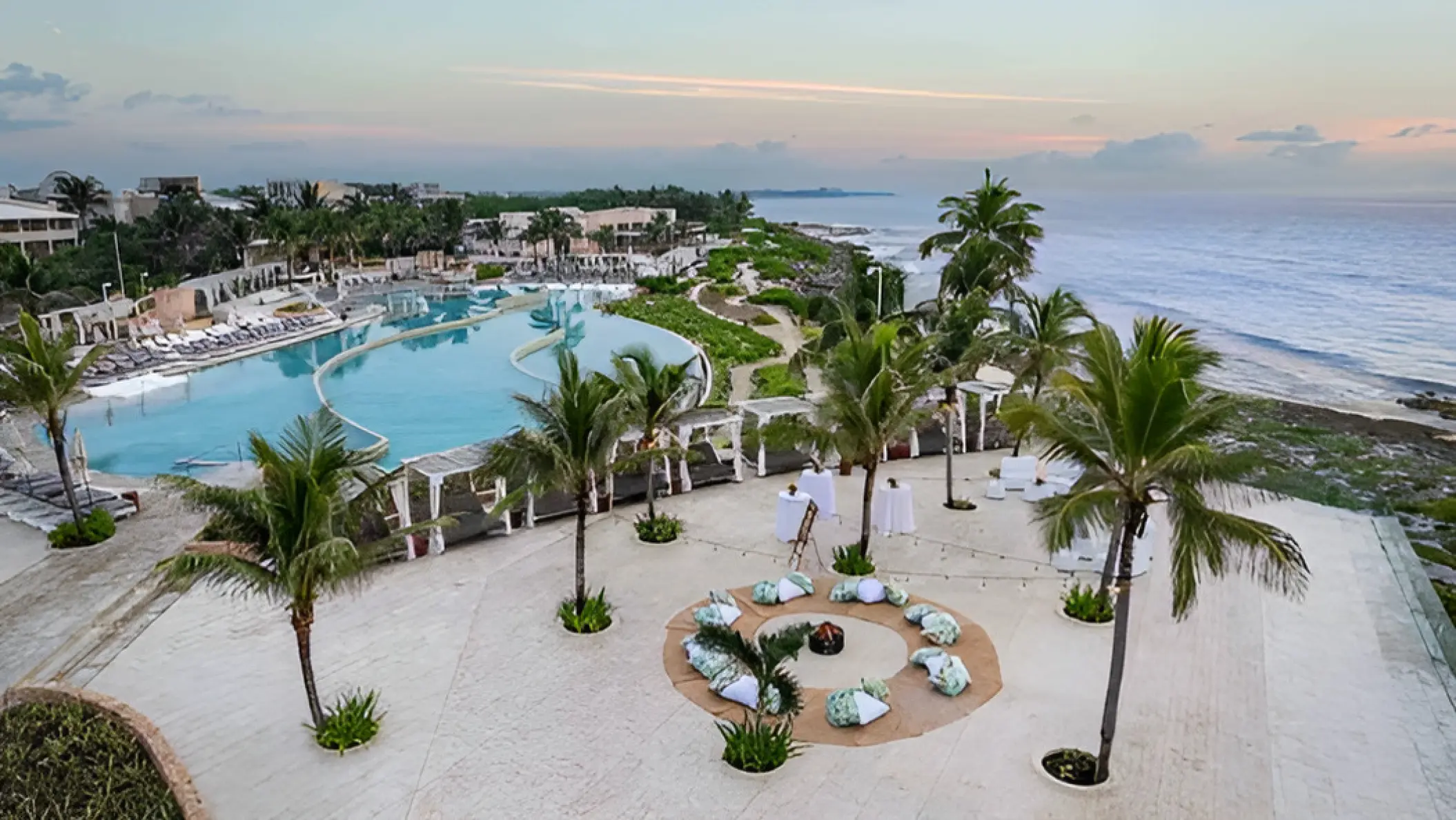 Gaia Terrace wedding reception setup at TRS Yucatan, Riviera Maya