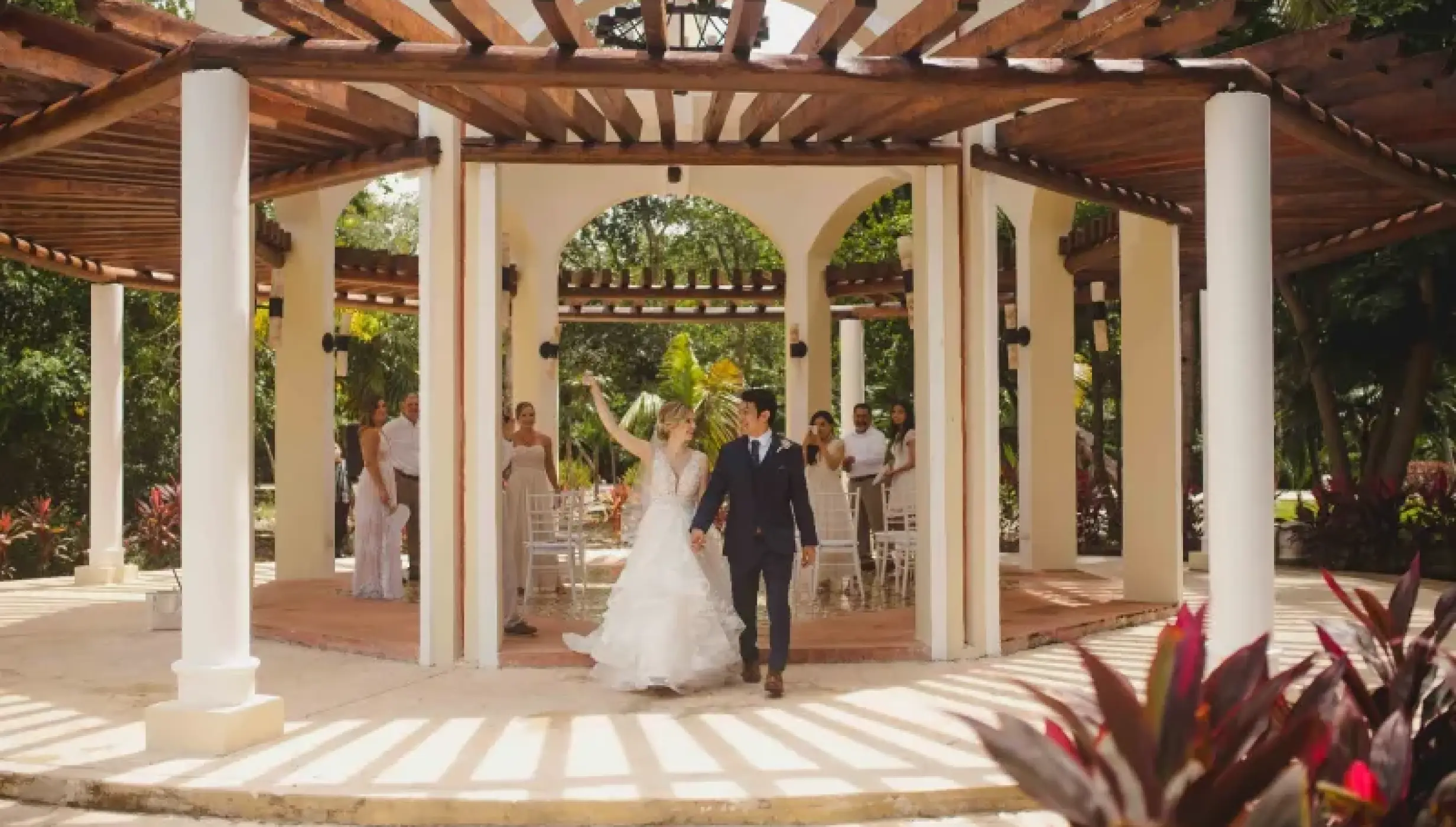 Ceremony on the gazebo at Valentin Imperial Maya resort