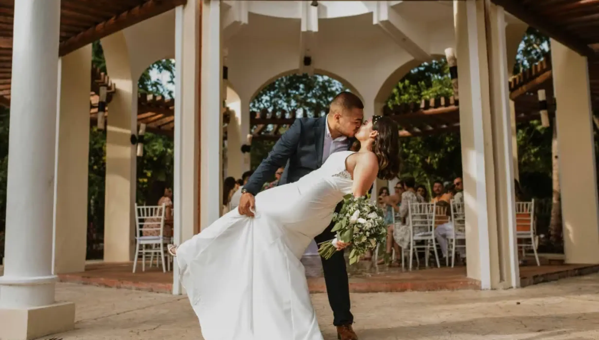 Just married couple at Valentin Imperial Riviera Maya Resort